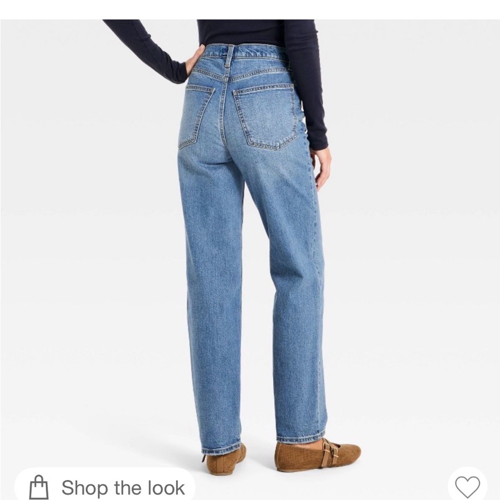 NWT Womens Universal Thread Highest Rise vintage straight Jeans 2 Reg - Picture 2 of 2
